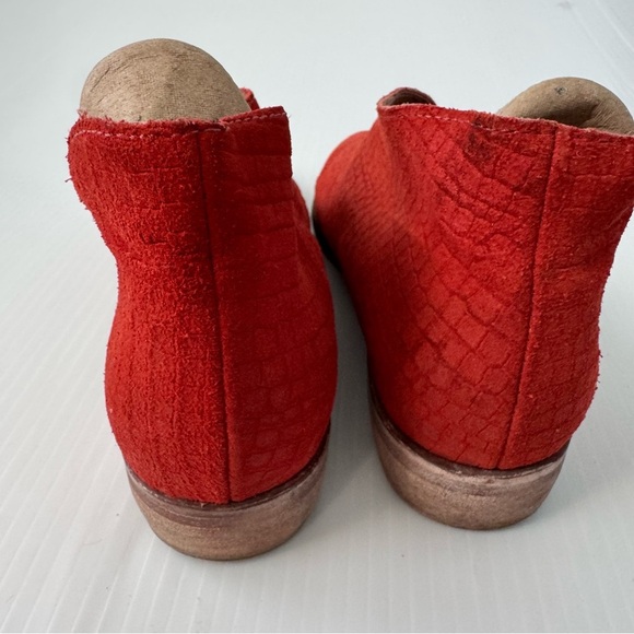 Free People D’orsay Royale flats size: 37 / 6.5-7 us red alligator embossed - Picture 3 of 14